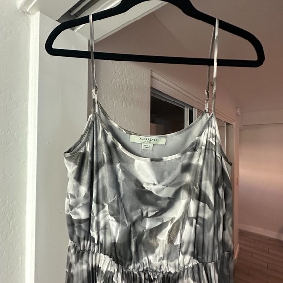 All Saints Black and Gray Midi Dress - Picture 6 of 9